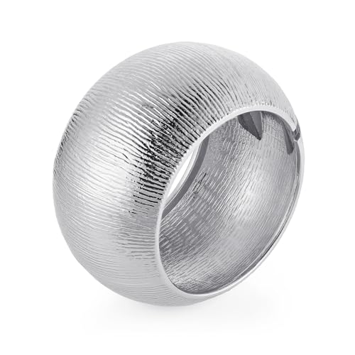 HZMAN 7.0Inch Chunky Bracelets for Women Thick Wide Bangle Bracelet Oversize Textured Open Hinge Wrist Cuff Bracelet Jewelry Gift