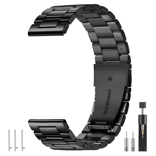 Bracelet de montre en acier inoxydable 20mm 22mm réglable pour Samsung Galaxy et Garmin