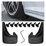DEAELF 2PCS Car Mud Flaps, 12.12 × 8.46 in Auto Tire Front & Rear Trim, Anti-Scratch & Anti-Collision Vehicle Wheel Splash Guard, Universal Car Protection Accessory for SUV, Truck, Sedan (Black)