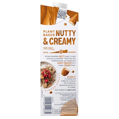Alpro Roasted Almond Drink, 100% Plant-Based, Lactose & Dairy Free - 1L