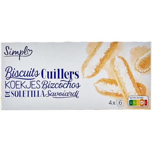 SIMPL – Biscuits Cuillers Fondants et Légers, Texture Aérienne Idéale pour Dessert (200g) - lot de 4 - Vendu par Lot