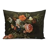Aikul Throw Pillow Covers Antique Floral Still Life Flowers in Vase Vintage Baroque Garden Pillow Case Cushion Cover Lumbar Pillowcase Decoration for Couch Sofa Bed Car,20 x 26 inchs