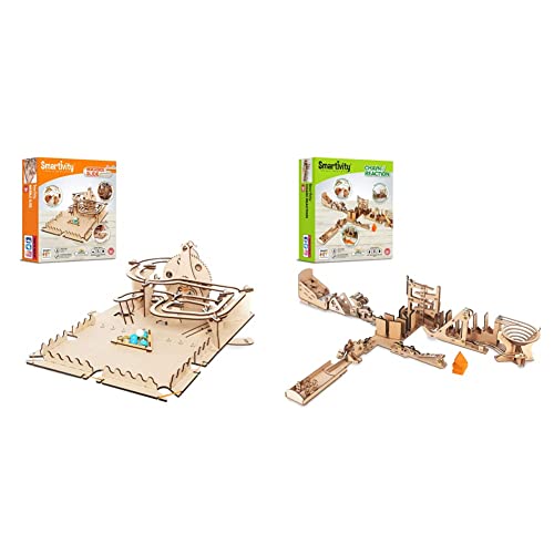Image of Smartivity Marble Slide & Dominoes for Boys & Girls ages 8,9,10,11+ year old, STEM, Learning, Educational, Construction Activity Toy Gift Bundle