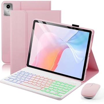 Capa teclado para Samsung Galaxy Tab S10+ Plus / S9+ Plus / S9 FE+ Plus 12.4-polegadas 2024/2023, Capa teclado touchpad Retro com mouse Teclado sensível ao toque removível Capa -preto