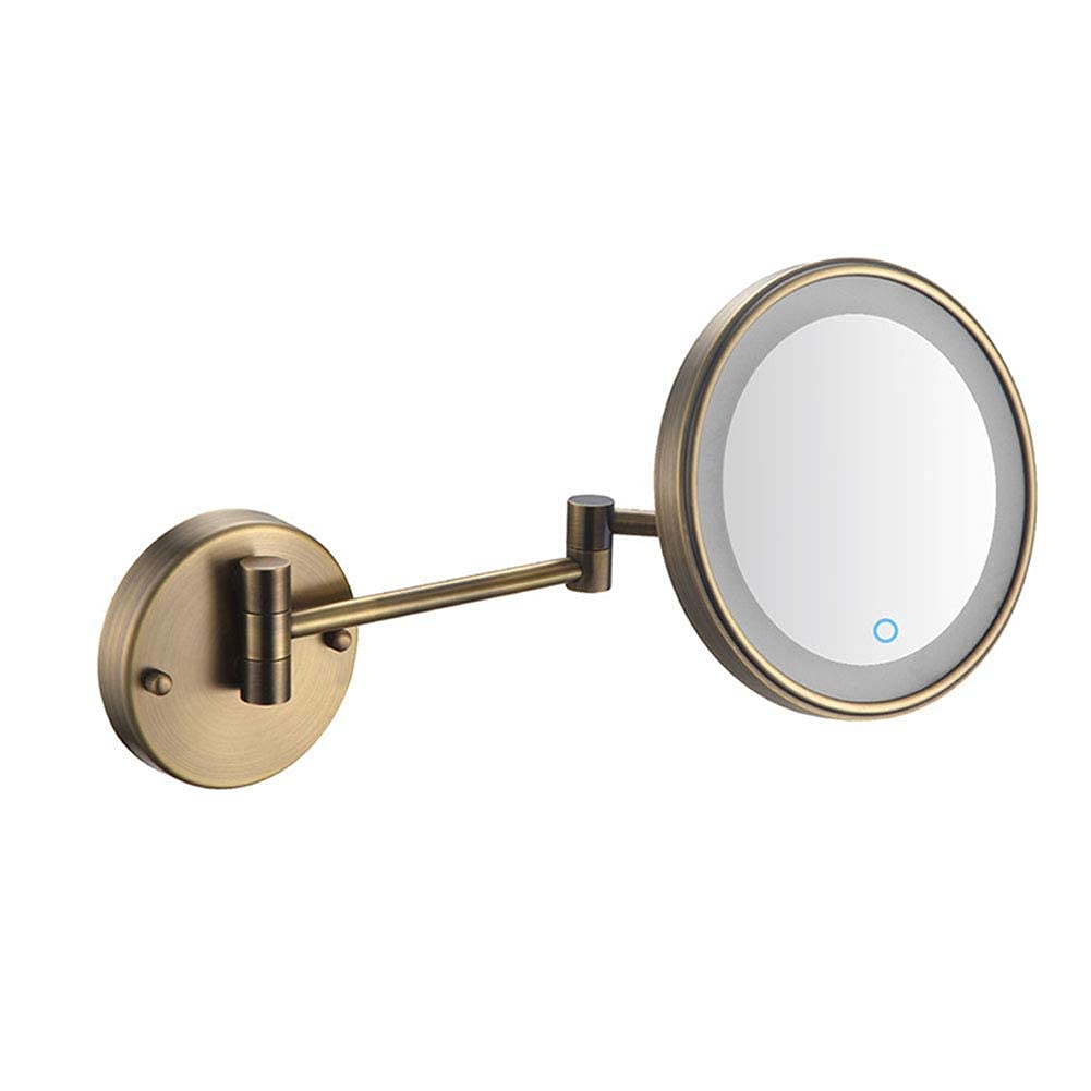 Miroir de maquillage mural haut de gamme pivotant 360 fini antique