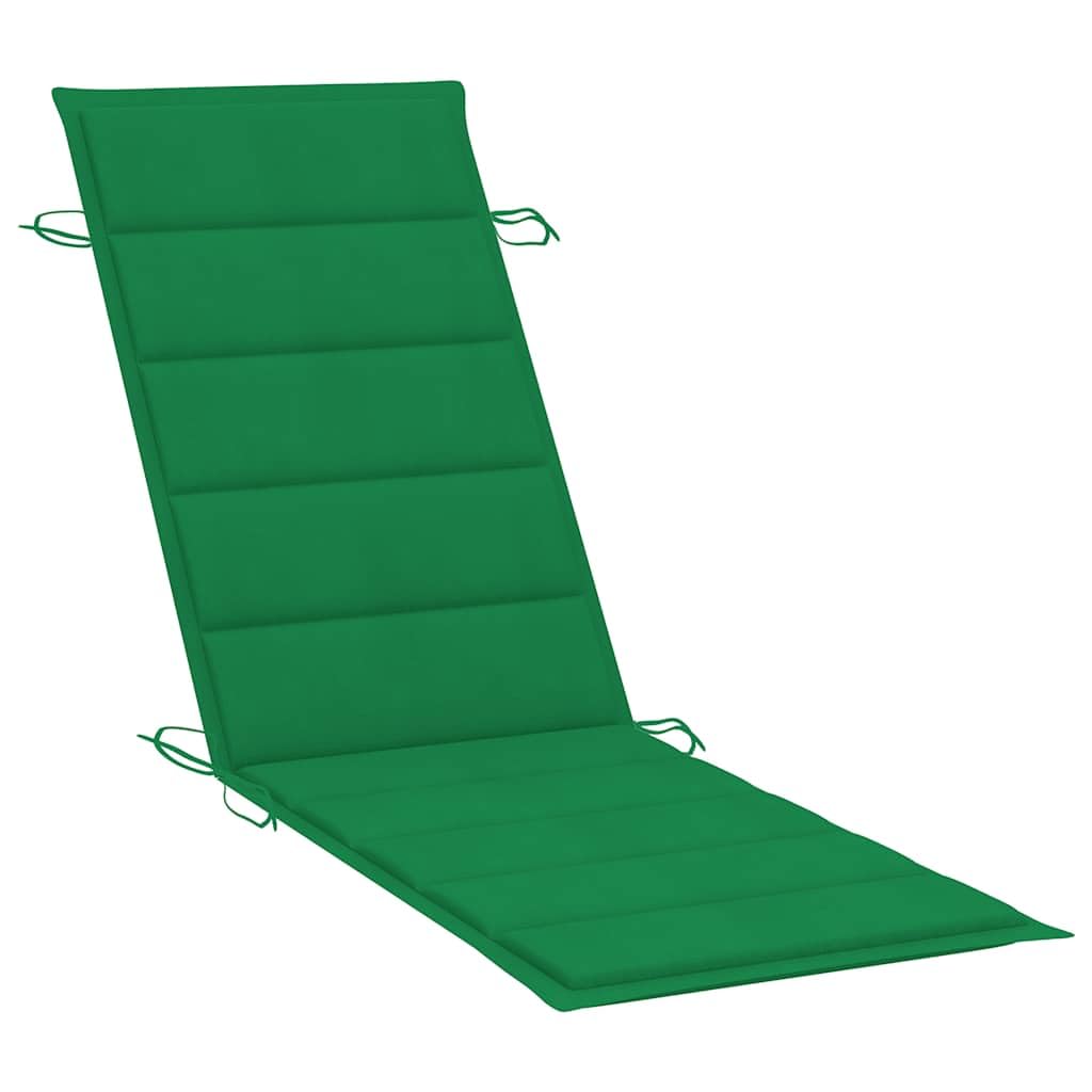 Leżak z litego drewna akacjowego z poduszką i poduszką pod głowę, składany leżak relaksacyjny do ogrodu, na taras, balkon lub basen, ergonomicznie wygięty kształt, obciążenie do 110 kg