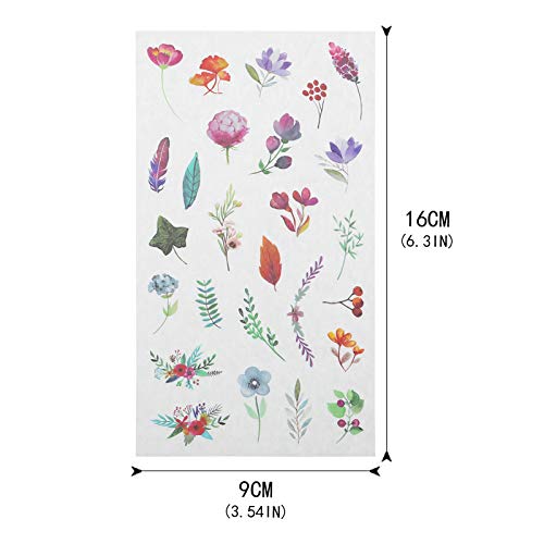 Firtink 288 Pcs Scrapbook Stickers - Inspirational & Motivational, Washi Flower, Plant & Animal Stickers, Cute Waterproof Decals for Planner, Album, Laptop, Computer & Water Bottle