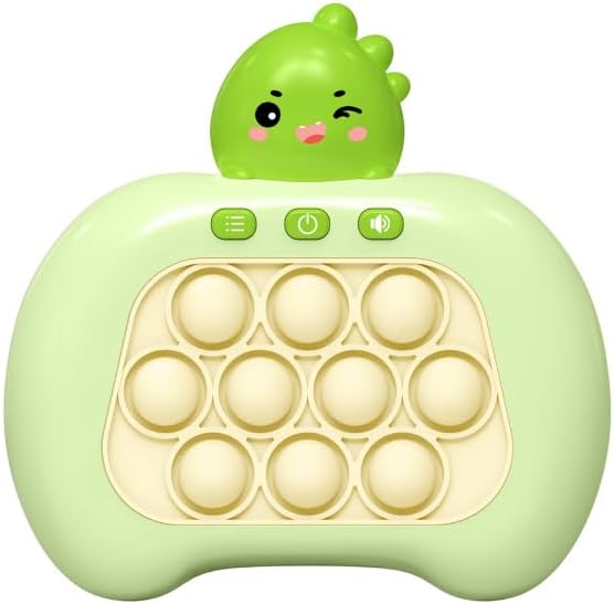 Pop It Game for Kids, Handheld Push Game Console with Multiplayer & Memory Modes, Pop It Fidget Toy and Reaction Game, Travel Road Trip Fidgets for Kids Boys Girls Age 3+ (Dinosaur)