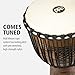 Meinl Percussion Djembe Drum African Hand Drum Instrument for Adults — NOT MADE IN CHINA — Mahogany Wood/Natural Head 13