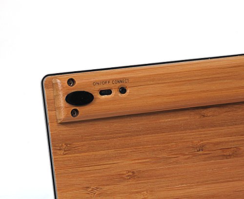 Impecca Custom Carved Bamboo Bluetooth Mini Keyboard, With Black Edging (Kbb78Btk) #TOP6