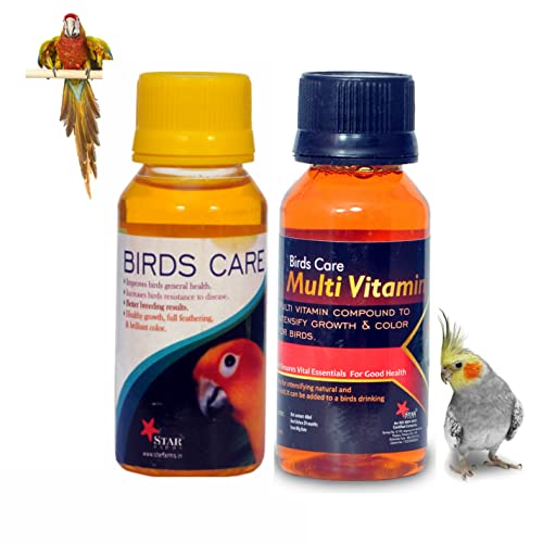 New STAR FARMS Combo of 2 / Birds Care Yellow 60ml + Birds Care Multivitamin 60ml / Multivitamin Compound to Intensify…