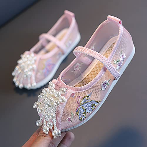 Girls Sandals Girls Flat Bottomed Embroidered Sandals Fashionable Costume Shoes Performance Children Kids Tote2