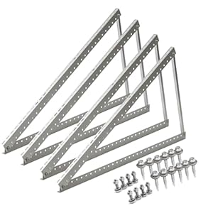 Zonnepaneelhouder, 114 cm, 2 paar zonnepaneelhouders, houder balkonkrachtcentrale voor 100 W-500 W zonnepaneel, hoek instelbaar, 0-90 graden houder voor zonnepaneel, voor dakhouders, zonnepanelen, 0%