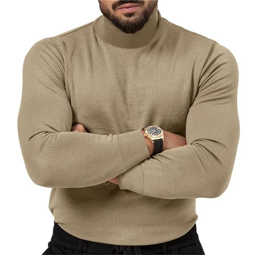 Men's Slim Fit Mock Turtleneck Pullover Sweaters Casual Basic Lightweight Knitted Tops Long Sleeves for Everyday2
