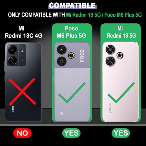 Image of Back Cover for Mi Redmi 13 5G / 4G / Poco M6 Plus 5G | Full Camera Protection | Premium Liquid Silicon Case | Flexible Bumper Case for Mi Redmi 13 5G / 4G / Poco M6 Plus 5G (Black)