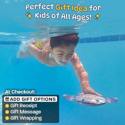 Swimming Pool Toys for Kids: Stingray Pool Torpedo Swim Toy - Self Propelled Water Toy Glides Underwater - Best Water Games & Outdoor Gifts for Boys & Girls - Diving Toys For Kids Ages 5 6 7 8 9 10 + — view 4