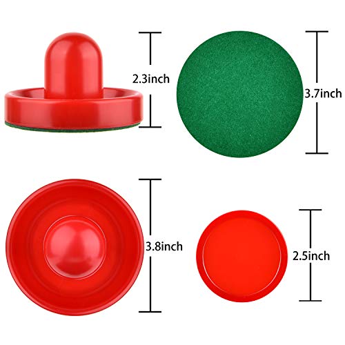 Coopay Air Hockey Pushers And Red Air Hockey Pucks, Goal Handles Paddles Replacement Accessories For Game Tables(4 Striker, 8 Puck Pack) #TOP1