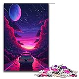 Rompecabezas de 1000 Piezas para Adultos Coche Deportivo neón Rompecabezas para armar Ideal para Regalar en Navidad a Adolescentes Mayores de 14 años Medidas 75 x 50 cm