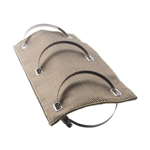 Protector térmico de escape de titanio con abrazaderas de acero inoxidable 2