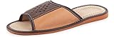  Ladeheid Sandalias Zapatillas Casa Hombre LABR103 (Beige/Marrón, 42 EU)