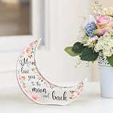Recuerdo expresivo: Celebre a su madre con un recuerdo acrílico único y reflexivo en forma de luna que expresa su amor. Sorpréndela en ocasiones especiales como el Día de la Madre, Acción de Gracias, Navidad, su cumpleaños o aniversario, y crea un recuerdo preciado que podrá atesorar para siempre.