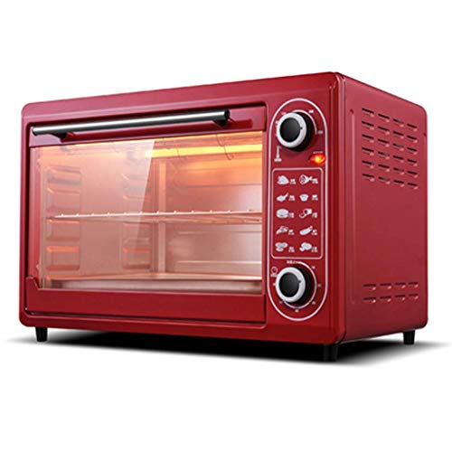 48L Mini Oven Adjustable Temperature 0-250℃ and 60-minute Timer Four-level Baking Position Household Baking Multi-function Fully Automatic Electric Oven Baking Cake Bread Tart with Accessories 2200W
