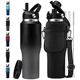 Insulated Tumbler with Lid and Straw 32 oz - Stainless Steel Tumblers Large Insulated Water Bottles,