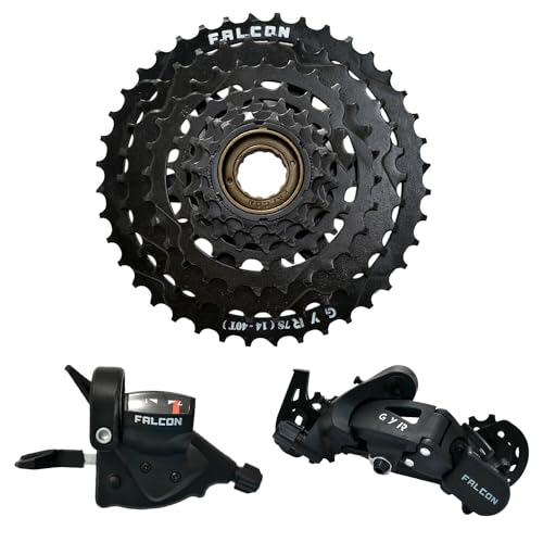 FALCON GYR Freewheel System 1x7 Speed 14-40T MTB Groupset, FC2997, Black