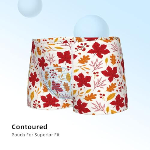 Boys' Cotton Boxer Brief Soft Underwear-Fall Laef Maple4