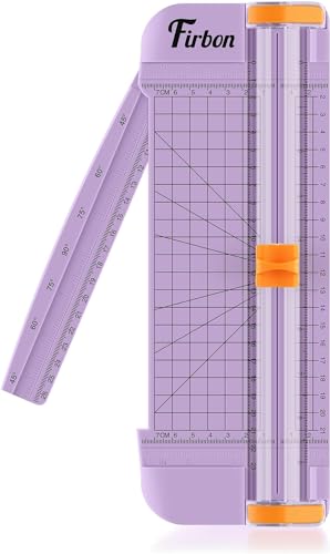 Firbon A5 Taglierina per Carta per Ufficio Professionale, Plastificatrice Taglia Carte, Taglierina Titanio Scrapbooking con Sicura Automatica