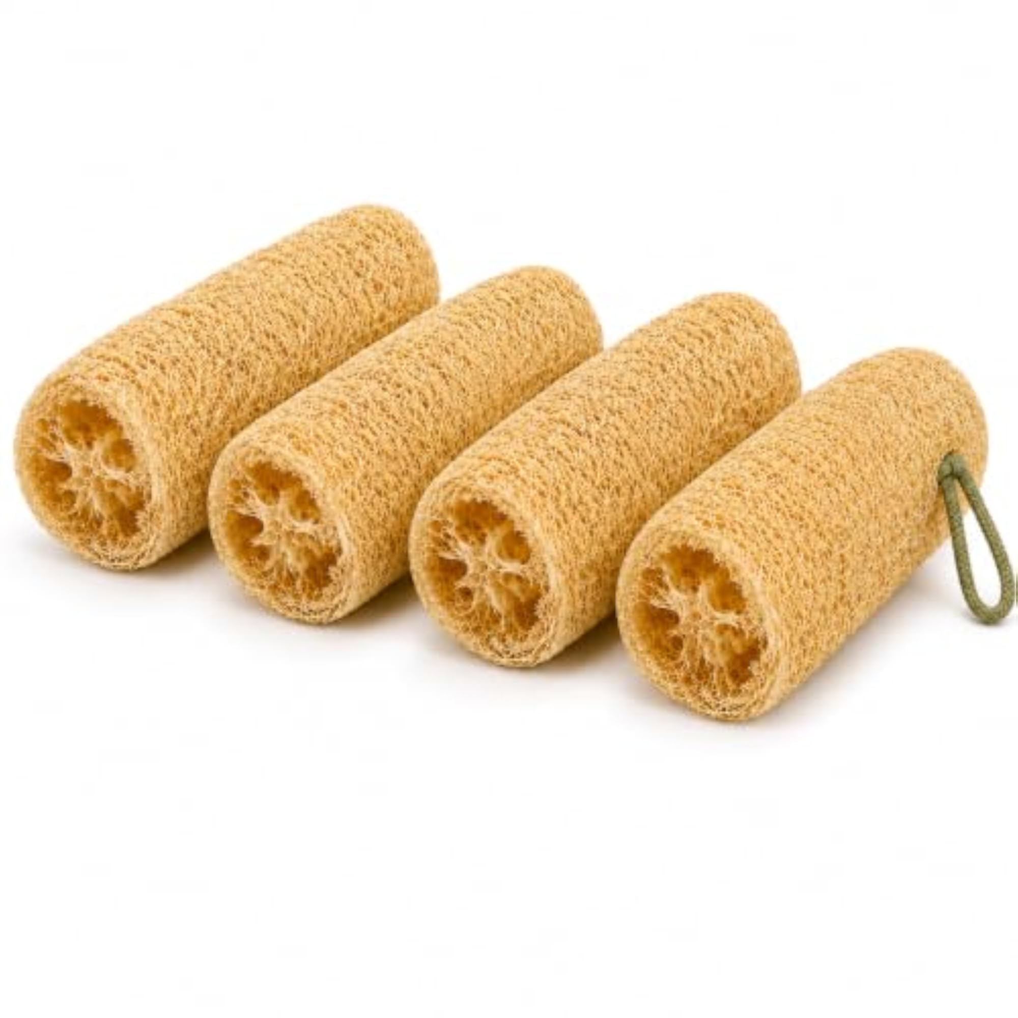 Natural Loofah Sponge, Pack of 4 Extra Large