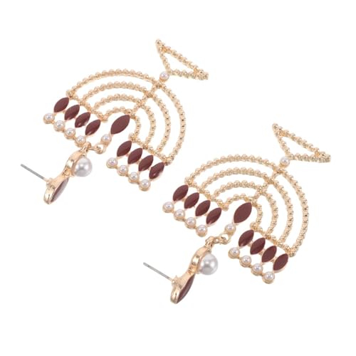 COOLHIYA 1 Pair Hanukkah Rhinestone Earrings - Zinc Alloy Accented Candlestick Eardrop For Jewish - Celebration Earwear Jewelry For Holiday Celebration Parties