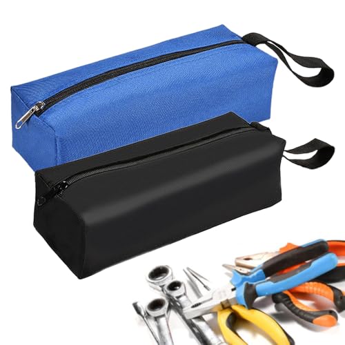 TRKETK 2 Piezas Bolsa de Herramientas Pequeña, Bolsas de Herramientas Multiusos Bolsas de Herramientas de Lona Organizadores de Herramientas Impermeables para Destornillador, Pernos, Tuercas