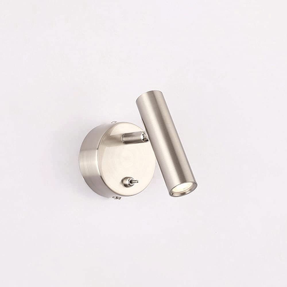 VDOQTLJT Wall Lighting Lamp Rotatable Bedside Reading Swivel Sconces with Switch Adjustable Spotlight Hardwired Sconce LED Recessed Night Lamps for Bedroom Hotel