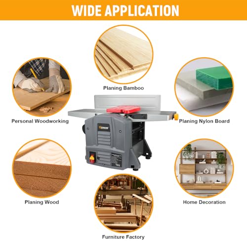 Hoteche 8-Inch Bechtop Jointer&Planer - 13-Amp Variable Speed Jointer Planer Combo with Extendable Table - Image 6