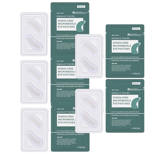 Dissolving Microneedle Under Eye Patches For Dark Circles And Puffiness Rejuvenating Eye Mask With Hyaluronic Acid Micro Needle Skincare Soothing Care Gifts For Women 5PCS