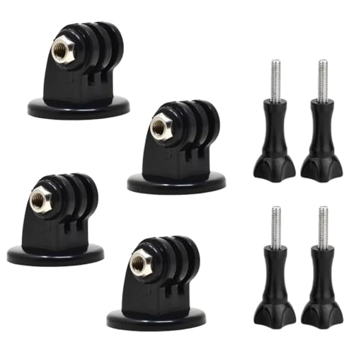 Image of Action Pro Tripod Mount Adapter with Thumb Screw Compatible with GoPro Hero 13 /12 /11 /10 /9 /8 /7 /6 /5 /4, SJCAM, Akaso, DJI Osmo, Insta360 Action Cameras (Pack of 4)