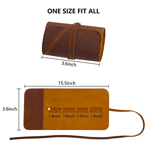 Cable Organizer,Travel Organizer Electronics Organizer,Leather Charge Organizer Roll Bag Travel Cord Organizer,Tec Cable Organizer Bag Travel Case For Cable Charger Phone Usb Headphone (4 Slots) #TOP1