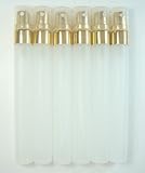 12pcs. 10ml. Empty Perfume Glass Bottle Atomizer Spray Gold Caps.