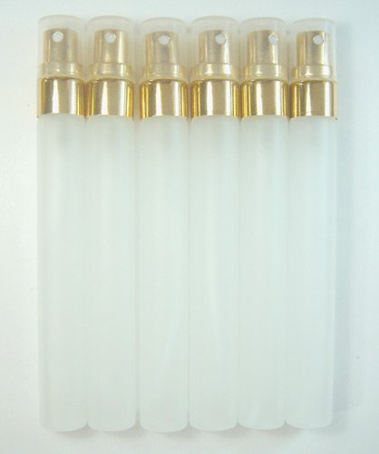12pcs. 10ml. Empty Perfume Glass Bottle Atomizer Spray Gold Caps.