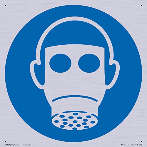 Mandatory: Wear respiratory protection Sign - 150x150mm - S15