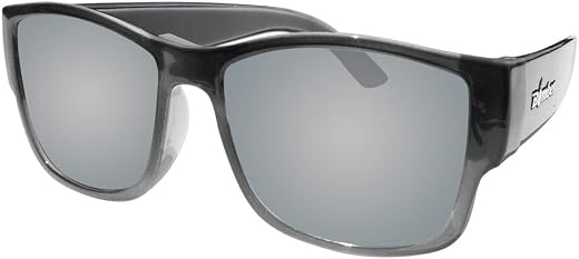 BOMBER Gomer-Bombs 2-Tone Smoke Frame Silver Mirror Lens 4 Base 54mm Polarized Sunglasses