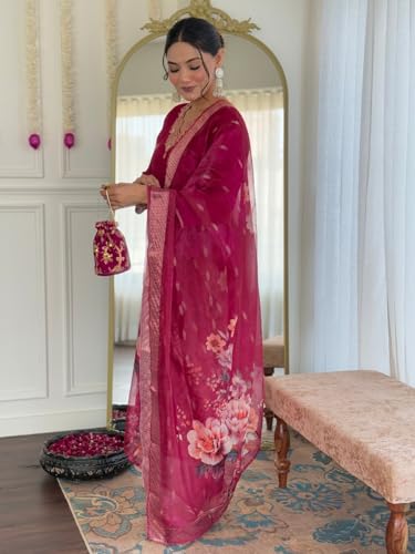 Image of Naixa Women's Viscose Embroidered Straight Kurta with Pant and Dupatta Sets (Available in Plus Size) (NX-674)