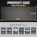 LulnCush 8.2x21 FT Garage Floor Mat, 2.8mm Thickened Diamond Plate PVC Garage Flooring Roll for Under Car Parking, Heavy Duty Garage Floor Protector 172.2 SQFT for Garage, RV Trailer, Basement, Black