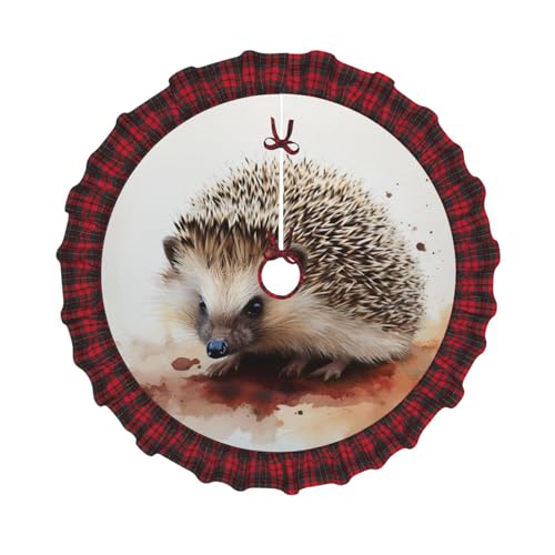 Jupe de sapin de Noël hérisson 121,9 cm décoration rustique - 7