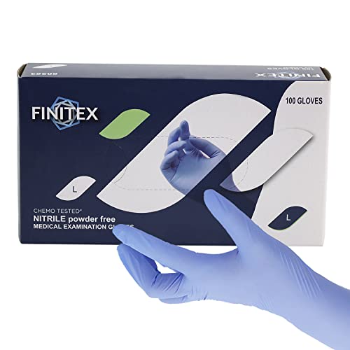 Finitex Nitrile Disposable Gloves Medical Exam Gloves - 100 Pcs Blue Latex-Free Examination Chemo Food Gloves (Xl) #TOP6