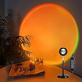 AIHYING Sunset Lamp Projector,Multicolor Changing Night Light 360 Degree Rotation Rainbow Led Sun Lamp for Photography Backgrounds,Party,TikTop Live,Christmas Gifts,Home Decor,Mood Lighting
