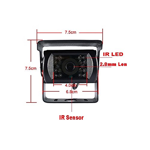 Image of Waterproof 4Pin CCD Bus Trailer 18 LED IR Night Vision Car Rear View Reverse Backup Camera for Bus Truck Motorhome 12V-24V (4Pin HEI(10m))