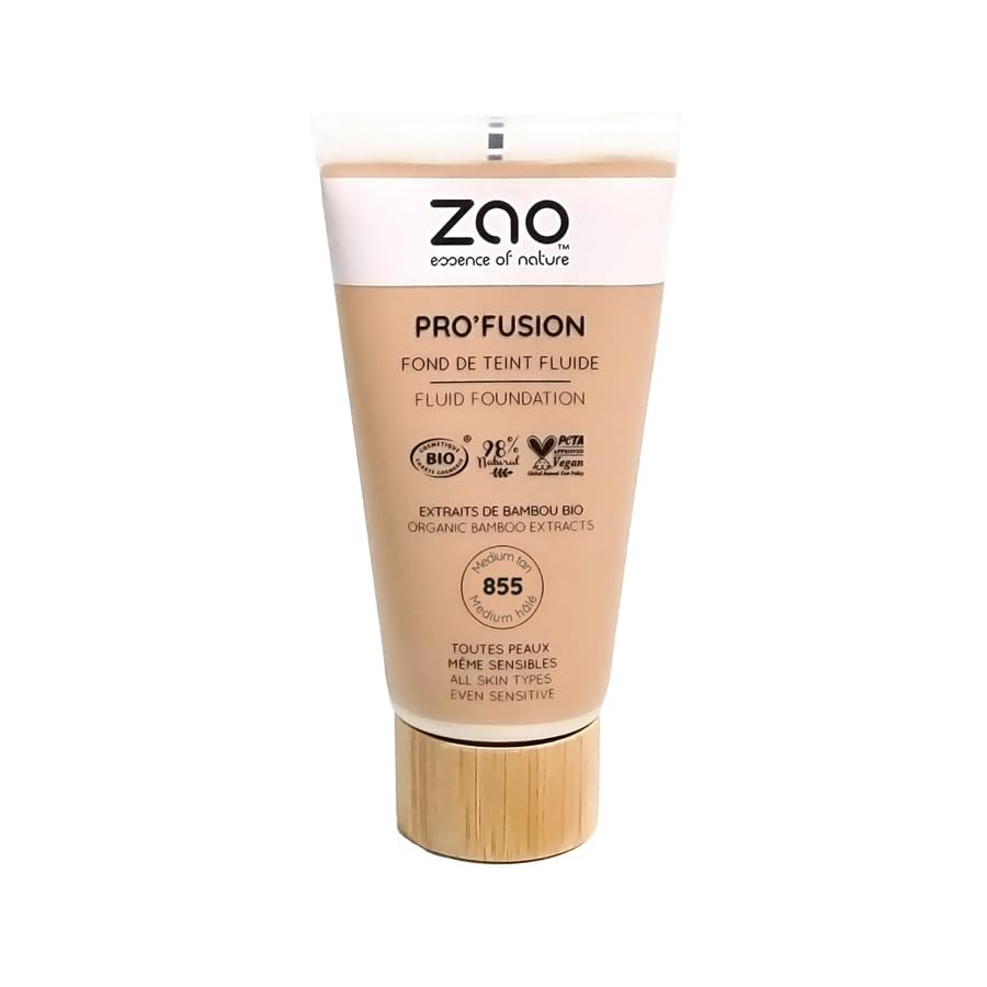 Zao ProFusion Fluid Foundation 855 Medium Tan