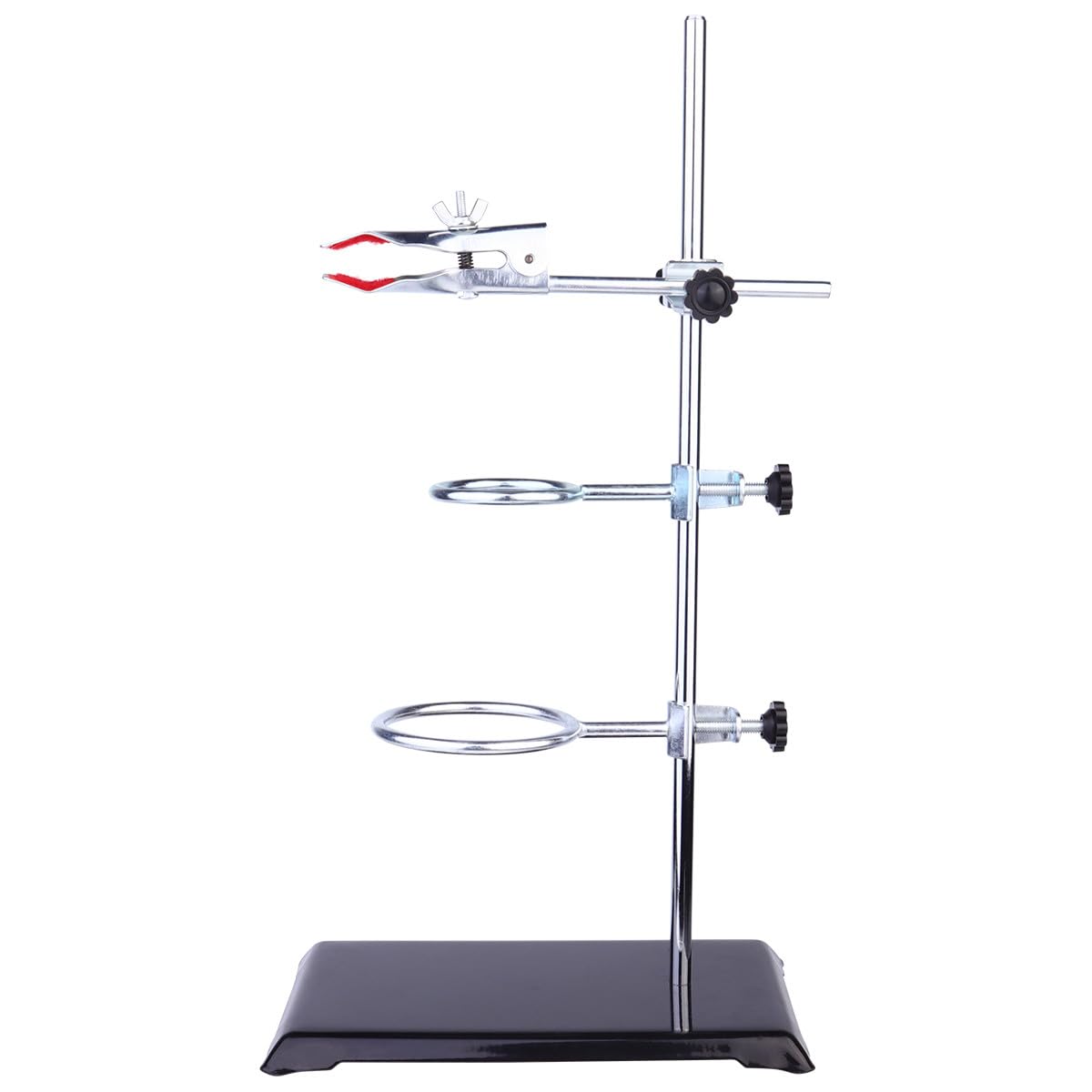 Homoyoyo Set Supporto da Laboratorio in Ferro Morsetto e Base Imbottita Antiscivolo, Rack in Metallo per Esperimenti Chimici, Kit Utensili Stabile per Filtrazione e Riscaldamento